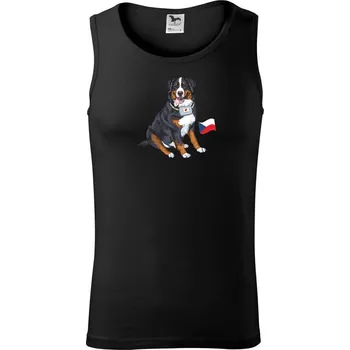 Pánská móda Pes záchranář bernský salašnický - Tílko pánské Core - M ( Černá )