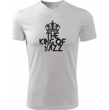 Chlapecké tričko King of Jazz - Dětské triko sportovní (dresovina) - 122 cm/6 let ( Bílá )