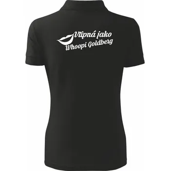 Vtipná jako Whoopi Goldberg - Polokošile dámská Pique Polo - M ( Černá )