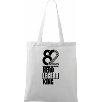 Nákupní taška Hero, Legend, King x Queen 1982 - Taška bavlněná - 42 x 38 cm ( Bílá )