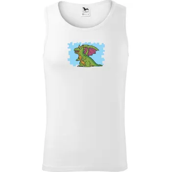 Gamer - stará hra - drak - Tílko pánské Core - S ( Bílá )