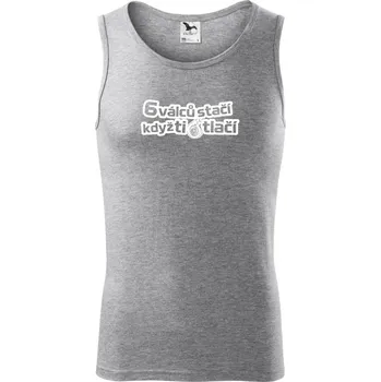 6 válců stačí, když ti turbo tlačí - Tílko pánské Core - XL ( Tmavě šedý melír )