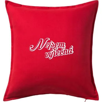 Polštář Nejsem výřečná - Polštář 50x50 - 50x50 - Včetně výplně ( Červená )