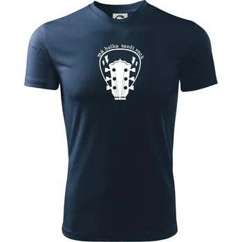 Chlapecké tričko Má holka tančí rock - Dětské triko sportovní (dresovina) - 122 cm/6 let ( Námořní modrá (velmi tmavá - téměř černá) )