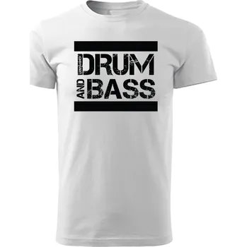 Pánské tričko Pánské tričko DNB černé Velikost: 4XL, Barva: Bilá - Design 2