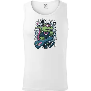 Pánská móda Krokodýl s kytarou - Tílko pánské Core - S ( Bílá )