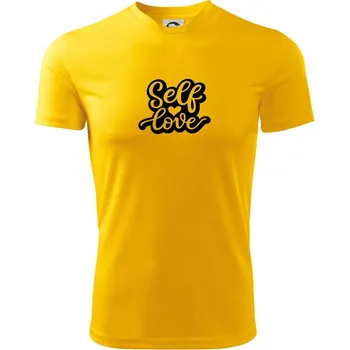 Chlapecké tričko Self love - Dětské triko sportovní (dresovina) - 122 cm/6 let ( Žlutá )