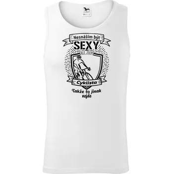 Nesnáším být sexy cyklista / Nesnáším být sexy cyklistka - Tílko pánské Core - 2XL ( Bílá )