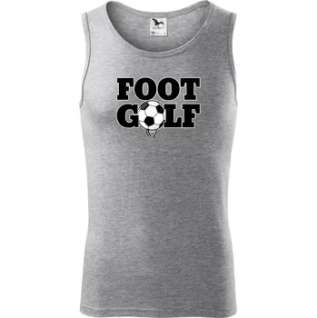 Footgolf nápis - Tílko pánské Core - 2XL ( Tmavě šedý melír )