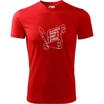 Chlapecké tričko Dopis z Bradavic - Dětské triko sportovní (dresovina) - 122 cm/6 let ( Červená )