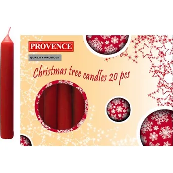 Svíčka Provence Vánoční svíčky 10 x 1,3 cm 20 ks