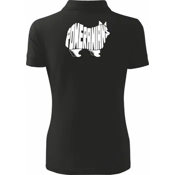 Německý špic - Polokošile dámská Pique Polo - XS ( Černá )