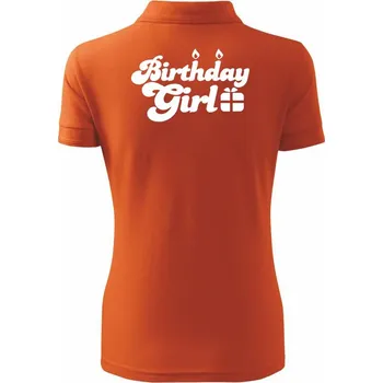 Birthday girl - Polokošile dámská Pique Polo - XL ( Oranžová )