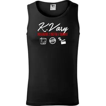 Karlovy Vary město s tradicí - Tílko pánské Core - L ( Černá )