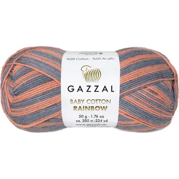 Příze Příze Gazzal Baby Cotton Rainbow 486