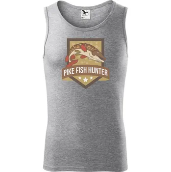 Štika Pike fish hunter - Tílko pánské Core - L ( Tmavě šedý melír )