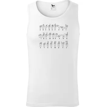 Znaková řeč - Tílko pánské Core - XL ( Bílá )