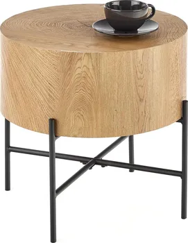 Konferenční stolek Halmar Brooklyn S 45 x 45 cm dub přírodní/černá
