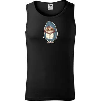 Sova jako žralok - Tílko pánské Core - L ( Černá )