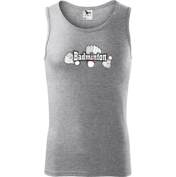 Badminton - tři košíky - Tílko pánské Core - M ( Tmavě šedý melír )