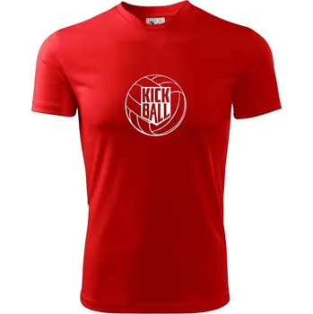 Kickball - míč - Dětské triko sportovní (dresovina) - 158 cm/12 let ( Červená )