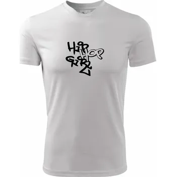 Chlapecké tričko Hip hop girl - Dětské triko sportovní (dresovina) - 122 cm/6 let ( Bílá )