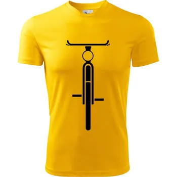 Chlapecké tričko Kolo ze předu - obrys - Dětské triko sportovní (dresovina) - 122 cm/6 let ( Žlutá )