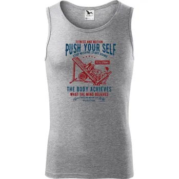 Push Yourself - Tílko pánské Core - XL ( Tmavě šedý melír )