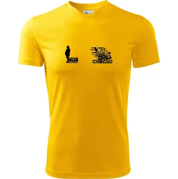 Chlapecké tričko Můj táta - tvůj táta - Silnice - Dětské triko sportovní (dresovina) - 134 cm/8 let ( Žlutá )