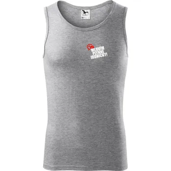 Pánská móda Mluvím plynně ironicky - Tílko pánské Core - XL ( Tmavě šedý melír )