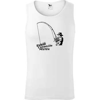 Rybář s nejdelším prutem - Tílko pánské Core - S ( Bílá )