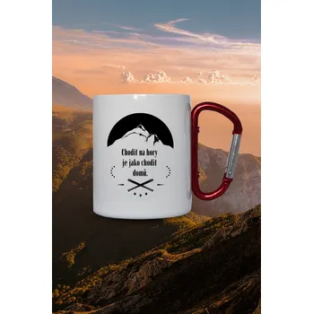 Termohrnek Termohrnek Chodit na hory Hrnek: Termohrnek s karabínkou- bílý