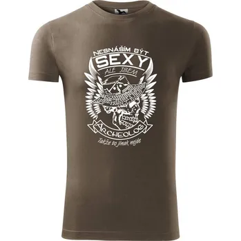 Pánské tričko Nesnáším být sexy - archeolog - Viper FIT - Pánské zůžené tričko - XL ( Army )