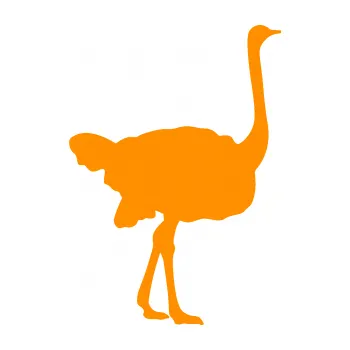 Samolepící dekorace Pštros 001 pravá (06 - oranžová) SAMOLEPKA NA AUTO, NÁLEPKA, FÓLIE, POLEP, TUNING, VLASTNÍ TEXT, TISK, AUTOSAMOLEPKY.cz, POLEPY, OBRÁZEK, LOGO, 3D STICKERS