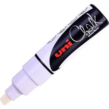 Popisovač křídový Uni PWE-8K, 2 - 8 mm, bílý