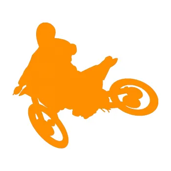 Samolepící dekorace Motorka 034 levá motokros (06 - oranžová) SAMOLEPKA NA AUTO, NÁLEPKA, FÓLIE, POLEP, TUNING, VLASTNÍ TEXT, TISK, AUTOSAMOLEPKY.cz, POLEPY, OBRÁZEK, LOGO, 3D STICKERS