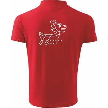 Pánská košile Dračí loď jednoduchá - Polokošile pánská Pique Polo 203 - S ( Červená )