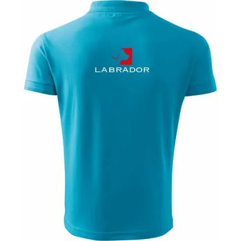Pánská košile Labrador logo - Polokošile pánská Pique Polo 203 - 4XL ( Světlý tyrkys )