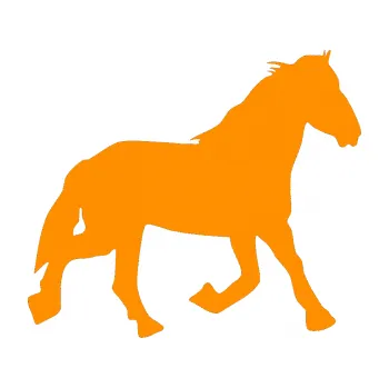 Samolepící dekorace SAMOLEPKA Kůň 002 pravá (06 - oranžová) NA AUTO, NÁLEPKA, FÓLIE, POLEP, TUNING, VLASTNÍ TEXT, TISK, AUTOSAMOLEPKY.cz, POLEPY, OBRÁZEK, LOGO, SAMOLEPKY