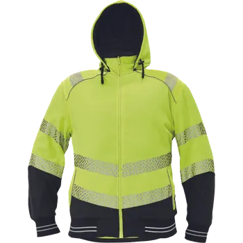 pracovní mikina Cerva KNOXFIELD PROFI HI-VIS Reflexní oboustranná mikina žlutá / černá 5XL 0301054570008