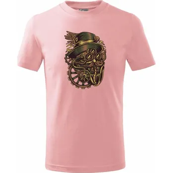 Pan robo nadlesní - Tričko dětské bavlněné - 104-110cm / 3-4 roky ( Růžová )