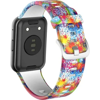 Příslušenství k chytrým hodinkám eses Silikonový řemínek pro Huawei Watch Fit a Huawei Watch Fit New - Vzorovaný, barevný