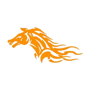 Samolepící dekorace Kůň 078 levá (06 - oranžová) SAMOLEPKA NA AUTO, NÁLEPKA, FÓLIE, POLEP, TUNING, VLASTNÍ TEXT, TISK, AUTOSAMOLEPKY.cz, POLEPY, OBRÁZEK, LOGO, 3D STICKERS