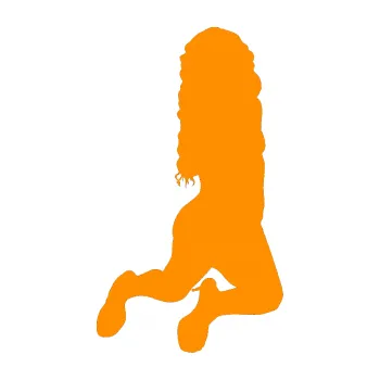 Polep vozidla Erotická žena 038 pravá (06 - oranžová) SAMOLEPKA NA AUTO, NÁLEPKA, FÓLIE, POLEP, TUNING, VLASTNÍ TEXT, TISK, AUTOSAMOLEPKY.cz, POLEPY, OBRÁZEK, LOGO, 3D STICKERS