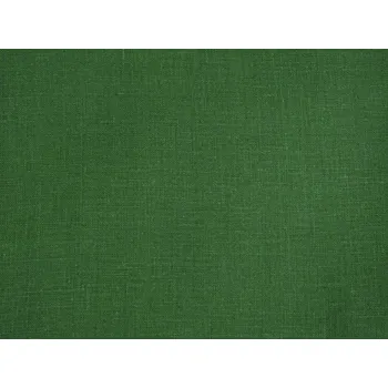 Snový svět VZOREK - Lněná látka zelená brčál měkčená