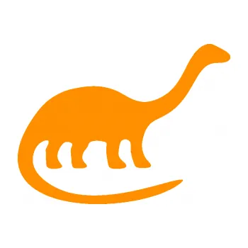 Samolepící dekorace Brontosaurus 001 pravá (06 - oranžová) SAMOLEPKA NA AUTO, NÁLEPKA, FÓLIE, POLEP, TUNING, VLASTNÍ TEXT, TISK, AUTOSAMOLEPKY.cz, POLEPY, OBRÁZEK, LOGO, 3D STICKERS