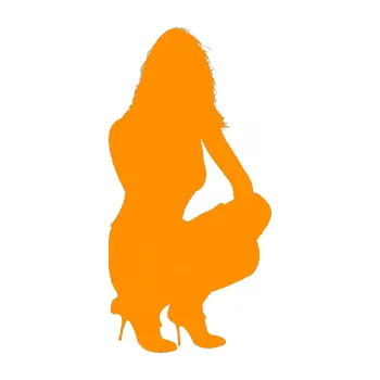 Polep vozidla Erotická žena 009 pravá (06 - oranžová) SAMOLEPKA NA AUTO, NÁLEPKA, FÓLIE, POLEP, TUNING, VLASTNÍ TEXT, TISK, AUTOSAMOLEPKY.cz, POLEPY, OBRÁZEK, LOGO, 3D STICKERS