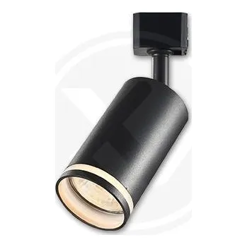 Dekorativní svítidlo Reflektorové, systémové svítidlo, barva černá průměr 55mm pro montáž do systémové lišty 1fáze (černé svítidlo do lišty na žárovku GU10 (žárovka není součástí svítidla))