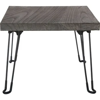 Konferenční stolek Odkládací stolek Pavlovnie šedé dřevo, 61 x 60 cm, šedá