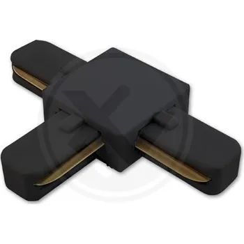 Dekorativní svítidlo Reflektorová, systémová lišta - SPOJKA T KUS kolejnice černá 1fázová (spojka T kus pro systémový profil)